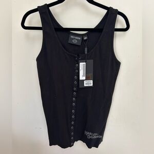 NWT HARLEY DAVIDSON Tank Top Black Size Large